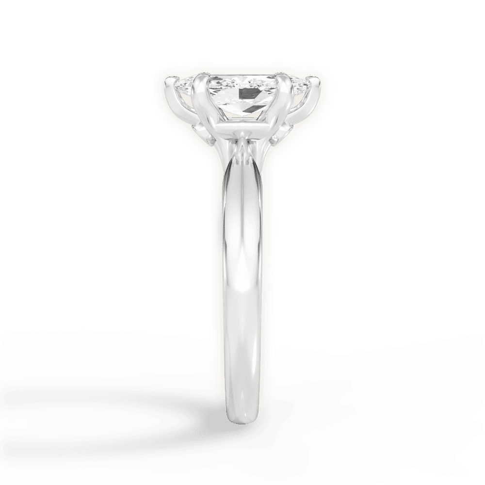 Amanda Marquise Cut Lab Grown Diamond 14Kt White Gold Engagement Ring - View 3