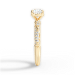 Gloria Cushion Cut Lab Grown Diamond 18Kt Yellow Gold Engagement Ring - View 2