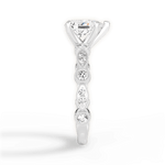 Edith Pear Cut Lab Grown Diamond 14Kt White Gold Engagement Ring - View 4