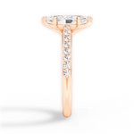 Elizabeth Marquise Cut Lab Grown Diamond 18Kt Rose Gold Engagement Ring - View 3