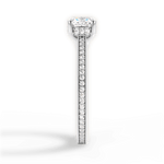 Janet Cushion Cut Lab Grown Diamond Platinum Engagement Ring - View 2