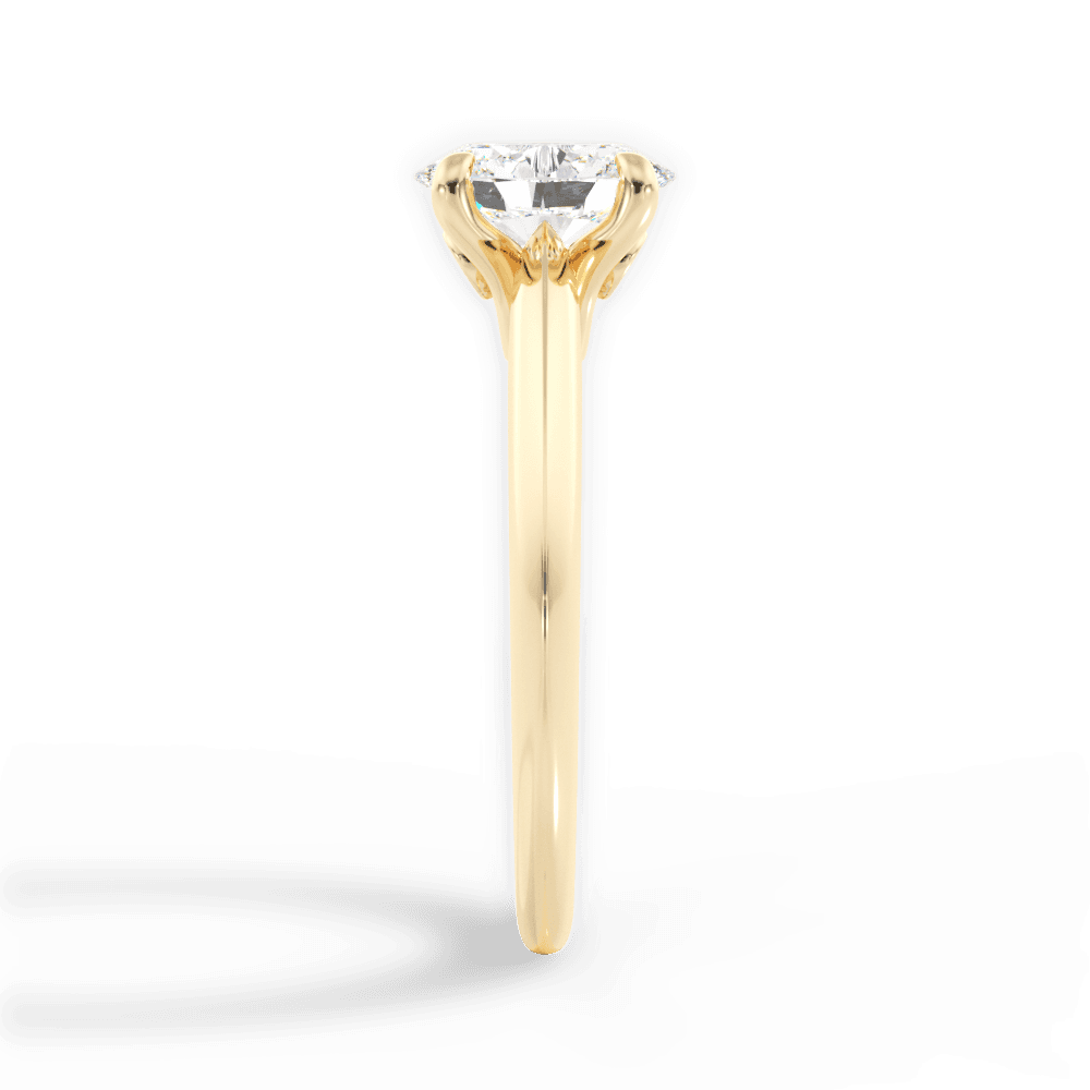 Diana Oval Cut Lab Grown Diamond 18Kt Yellow Gold Engagement Ring - View 2