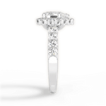 Lacey Pear Cut Lab Grown Diamond 14Kt White Gold Engagement Ring - View 3