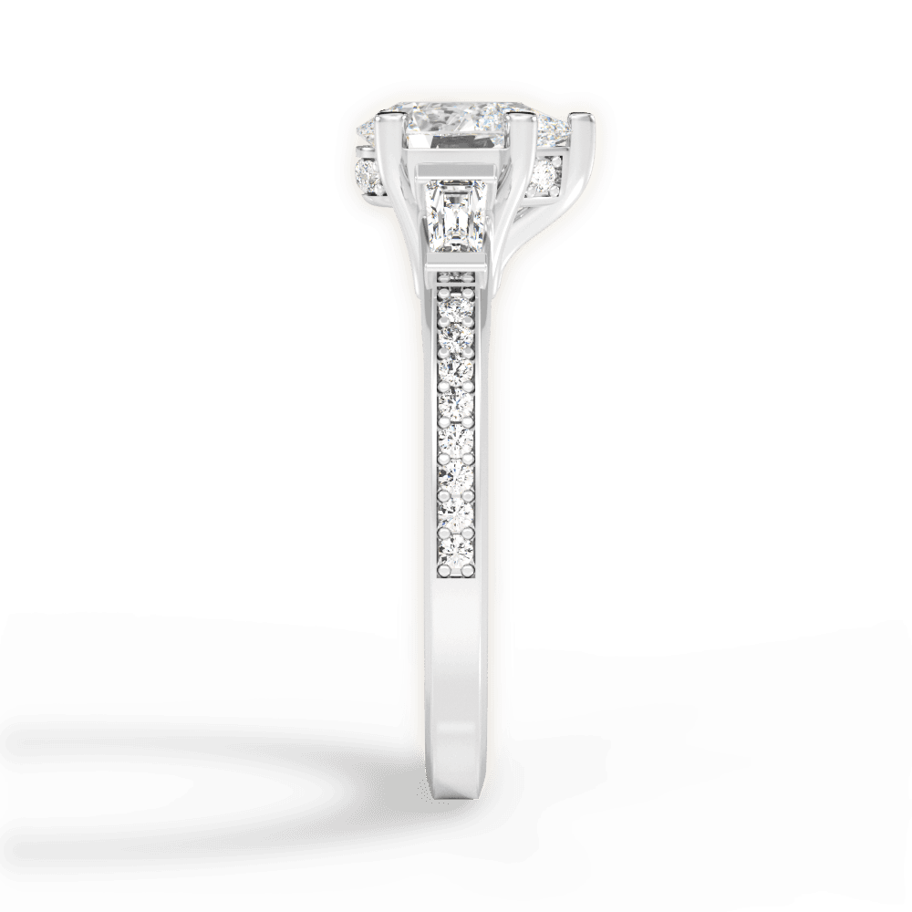 Katie Pear Cut Lab Grown Diamond Platinum Engagement Ring - View 4