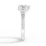 Katie Pear Cut Lab Grown Diamond Platinum Engagement Ring - View 4