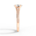 Delia Oval Cut Lab Grown Diamond 18Kt Rose Gold Engagement Ring - View 3