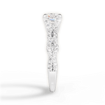 Justine Asscher Cut Lab Grown Diamond Platinum Engagement Ring - View 4