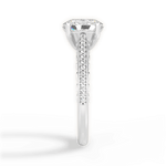 Caroline Oval Cut Lab Grown Diamond Platinum Engagement Ring - View 3