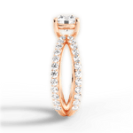 Lauren Round Cut Lab Grown Diamond 18Kt Rose Gold Engagement Ring - View 4