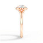 Geneva Cushion Cut Lab Grown Diamond 18Kt Rose Gold Engagement Ring - View 4