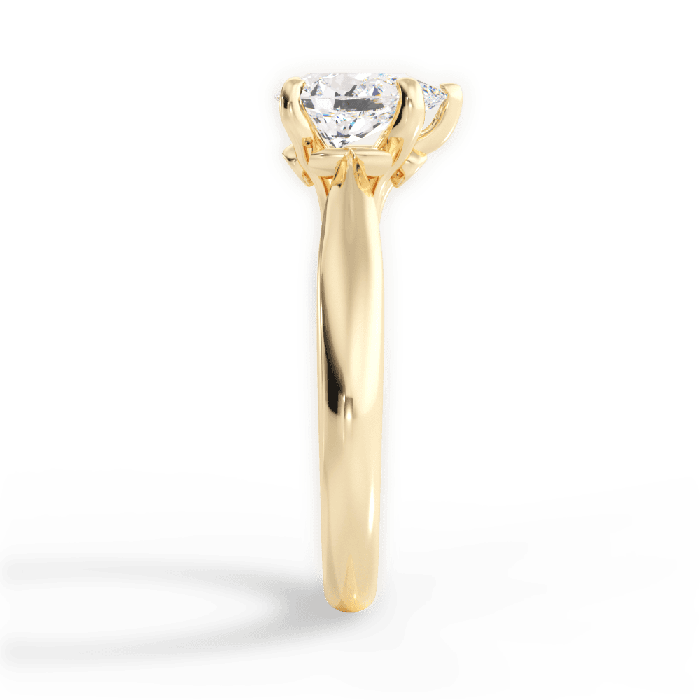 Dolores Pear Cut Lab Grown Diamond 18Kt Yellow Gold Engagement Ring - View 3