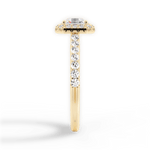 Kathleen Asscher Cut Lab Grown Diamond 18Kt Yellow Gold Engagement Ring - View 3