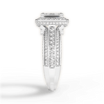 Madison Emerald Cut Lab Grown Diamond 14Kt White Gold Engagement Ring - View 4