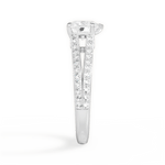 Kendra Heart Cut Lab Grown Diamond Platinum Engagement Ring - View 3