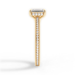 Janet Emerald Cut Lab Grown Diamond 18Kt Yellow Gold Engagement Ring - View 4