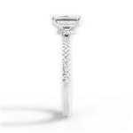 Giselle Emerald Cut Lab Grown Diamond Platinum Engagement Ring - View 3