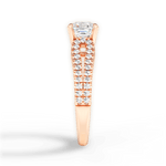 Jessica Asscher Cut Lab Grown Diamond 18Kt Rose Gold Engagement Ring - View 2