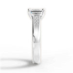 Brittany Emerald Cut Lab Grown Diamond 14Kt White Gold Engagement Ring - View 3