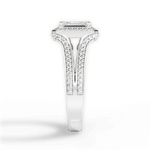 Mackenzie Emerald Cut Lab Grown Diamond 14Kt White Gold Engagement Ring - View 4