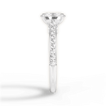 Frances Oval Cut Lab Grown Diamond 18Kt White Gold Engagement Ring - View 2