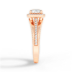 Lillian Cushion Cut Lab Grown Diamond 18Kt Rose Gold Engagement Ring - View 3