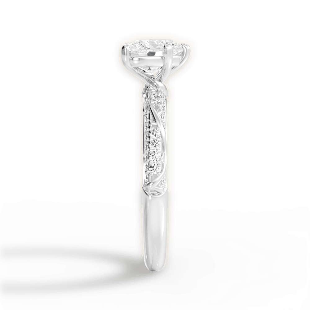 Gloria Heart Cut Lab Grown Diamond Platinum Engagement Ring - View 2