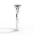 Delia Emerald Cut Lab Grown Diamond 18Kt White Gold Engagement Ring - View 4