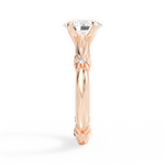Claire Oval Cut Lab Grown Diamond 18Kt Rose Gold Engagement Ring - View 2