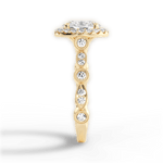 Irene Oval Cut Lab Grown Diamond 18Kt Yellow Gold Engagement Ring - View 3