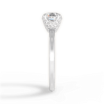 Gemma Asscher Cut Lab Grown Diamond 14Kt White Gold Engagement Ring - View 4