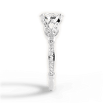 Geraldine Oval Cut Lab Grown Diamond 18Kt White Gold Engagement Ring - View 2