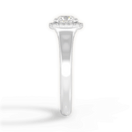 Jasmin Asscher Cut Lab Grown Diamond 14Kt White Gold Engagement Ring - View 4