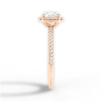 Joanne Cushion Cut Lab Grown Diamond 18Kt Rose Gold Engagement Ring - View 4