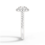 Ingrid Round Cut Lab Grown Diamond Platinum Engagement Ring - View 3