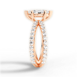 Lauren Marquise Cut Lab Grown Diamond 18Kt Rose Gold Engagement Ring - View 2
