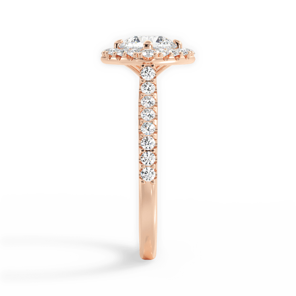 Jackie Round Cut Lab Grown Diamond 18Kt Rose Gold Engagement Ring - View 2