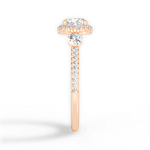 Kara Oval Cut Lab Grown Diamond 18Kt Rose Gold Engagement Ring - View 3
