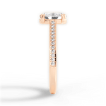 Denise Oval Cut Lab Grown Diamond 18Kt Rose Gold Engagement Ring - View 2