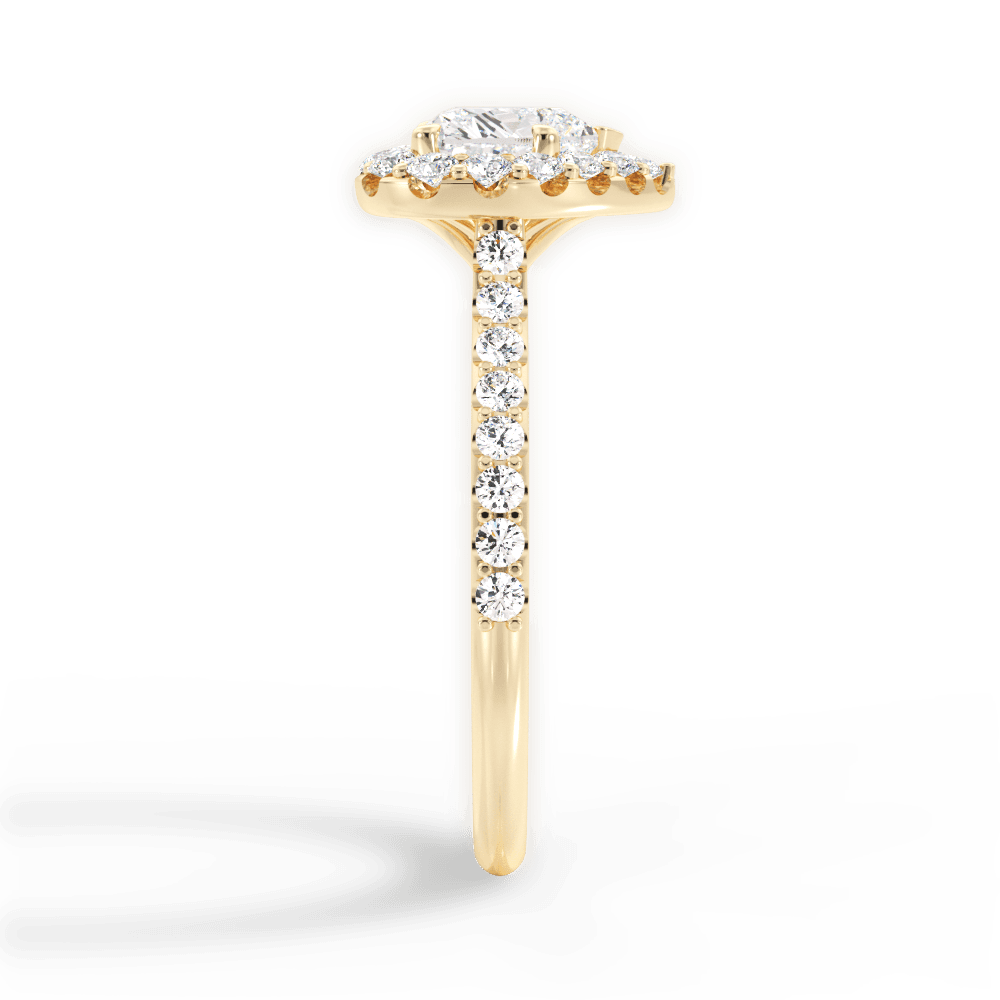 Leah Heart Cut Lab Grown Diamond 18Kt Yellow Gold Engagement Ring - View 3