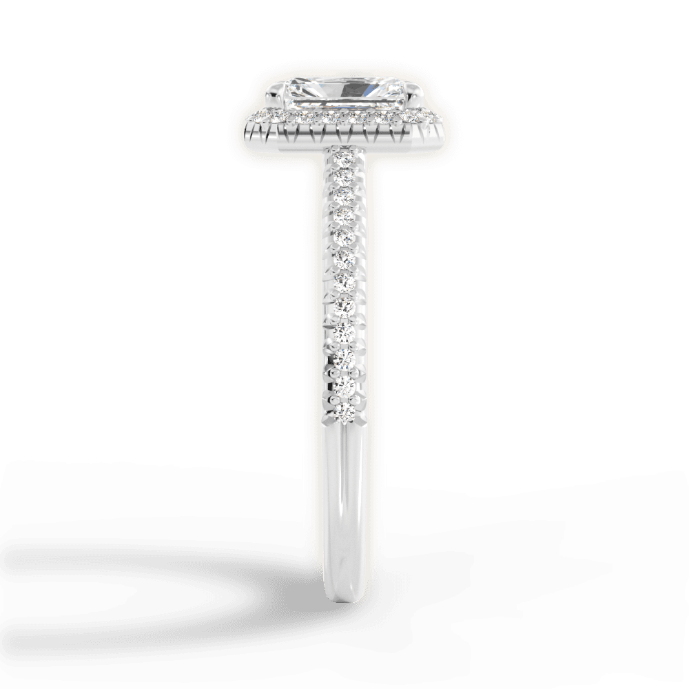 Jenny Radiant Cut Lab Grown Diamond Platinum Engagement Ring - View 2