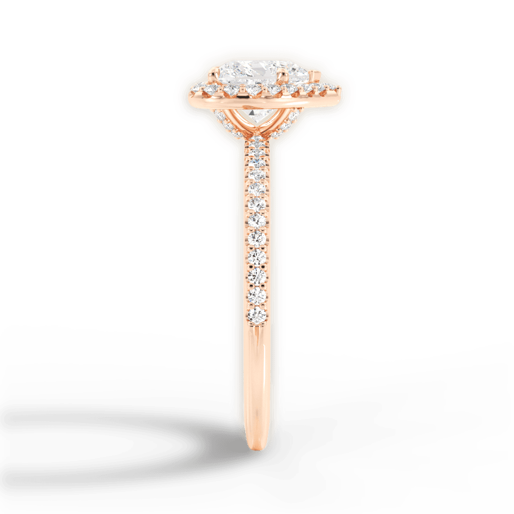 Joanne Heart Cut Lab Grown Diamond 18Kt Rose Gold Engagement Ring - View 2