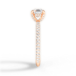 Madeline Asscher Cut Lab Grown Diamond 18Kt Rose Gold Engagement Ring - View 4
