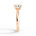 Dolores Oval Cut Lab Grown Diamond 18Kt Rose Gold Engagement Ring - View 3