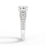 Jessica Oval Cut Lab Grown Diamond Platinum Engagement Ring - View 4