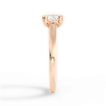 Courtney Cushion Cut Lab Grown Diamond 18Kt Rose Gold Engagement Ring - View 4