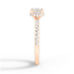 Isabella Asscher Cut Lab Grown Diamond 18Kt Rose Gold Engagement Ring - View 4
