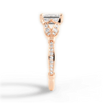 Geraldine Emerald Cut Lab Grown Diamond 18Kt Rose Gold Engagement Ring - View 4