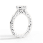 Gabriela Emerald Cut Lab Grown Diamond 18Kt White Gold Engagement Ring - View 2
