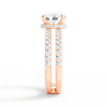 Christie Oval Cut Lab Grown Diamond 18Kt Rose Gold Engagement Ring - View 2