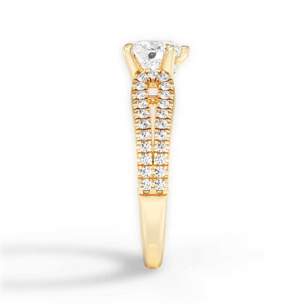 Jessica Heart Cut Lab Grown Diamond 18Kt Yellow Gold Engagement Ring - View 3